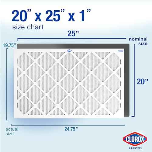 Clorox 20x25x1 Air Filter, MERV 11 Pleated HVAC AC Furnace Air Filters, MPR 1000 & FPR 7 ? Pack of 4