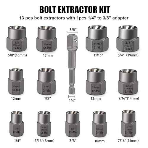 Valkynos 26 Pcs Bolt Extractor Kit and Left Hand Drill Bit Reverse Drill Bit Extractor Set, Easy Out Screw Remover Set Tool for Damaged, Rusted, Broken, Stripped Bolts Screw Nuts, with Hex Adapter