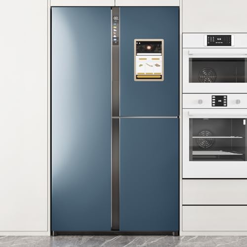 Wallercity Metal Indigo Peel and Stick Contact Paper for Countertops Navy Blue Stainless Steel Peel and Stick Wallpaper Self Adhesive Refrigerator Cover Film Contact Paper for Cabinets 15.8''x78.7''