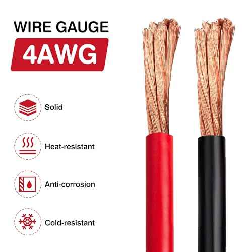7 FT Quick Disconnect Winch Power Cable, 4 Gauge 4 AWG Copper Wiring, Heavy Duty Quick Disconnect Cables