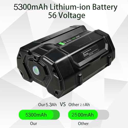 DTK Replacement for EGO 56V Battery BA2800 BA4200 BA1400 Compatible with 56 Volt Power Tools Batteries 5.3Ah