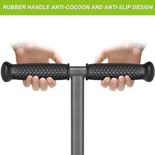 Dolibest Lawn Coring Aerator, Stainless Steel 3 Corer Plug Aerator Tool with Soft Rubber Grip, Manual Grass Aerating Tool, Garden Tool & Cleaning Hand Tool for Loosening Soil and Improving Lawn Health