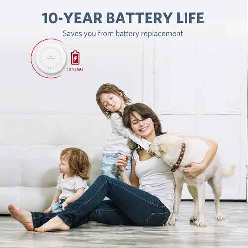 2 Pack Smoke and Carbon Monoxide Alarms, HATHEPHS 10-Year Battery Smoke & CO Detector with Large Test/Silence Button, Easy Installation