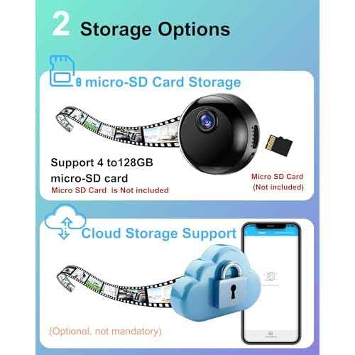 Mini Camera Wireless 1080P Wi-Fi Hidden Camera for Indoor Security Pet Monitoring, Motion Detection & Night Vision Nanny Cam Pet Cameras