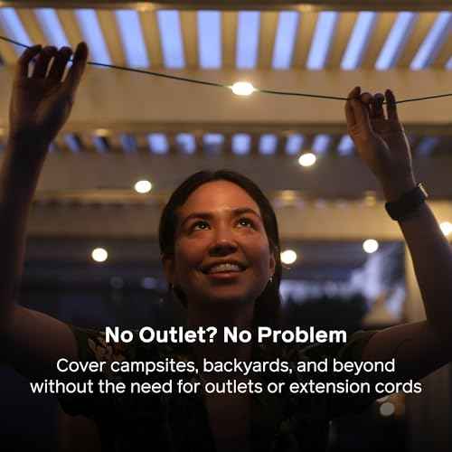 BioLite Solar String Rechargeable, Solar String Lights for Camping, Patio, and Travel, 18-Foot, Warm White