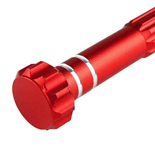 Larcele Precision Pin Vise Hand Drill, Keyless Mini Adaptor Chuck, 3 Jaw Chuck, for Micro Drill Bits 0" to 1/8" SDZKQ-02 (Red)