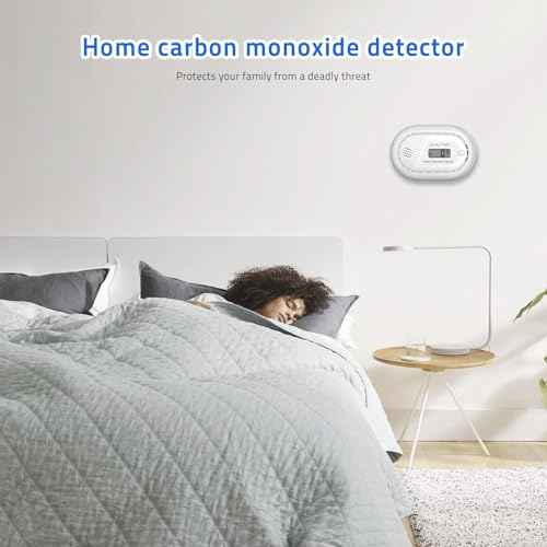 Carbon Monoxide Detectors with 10-Year Battery, Digital LCD Display, LED Flashing Signal Lights Portable CO Monitor Alarm for Travel, RV, Home, and Depot (1 Pack)