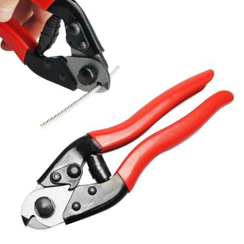 Muzata Cable Cutter Heavy Duty Stainless Steel Wire Rope Cutter Aircraft Up to 5/32" for Deck Stair Railing Thick Seal Metal Fence Bike Bicycle Brake M015, CT1