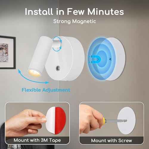 Wireless Spot Lights Indoor with Remote Rechargeable LED Uplighting Indoors Dimmable Warm White Picture Light Up Lights Indoor Battery Operated Spotlight for Plant Artwork Painting, 2 Pack