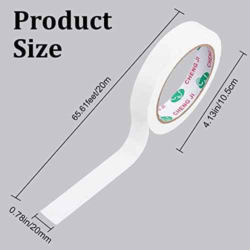 GORGECRAFT 22 Yards x 3/4 Inch Bookbinding Repair Tape White Fabric Tape Adhesive Duct Tape Safe Cloth Library Book Seam Sealing Craft Tape for Bookbinders Hinging Sofa Cord Cable Webbing Repair