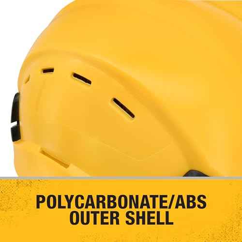 DEWALT DPG22V Yellow Type II Class C 4-Point Ratcheting Vented Safety Helmet