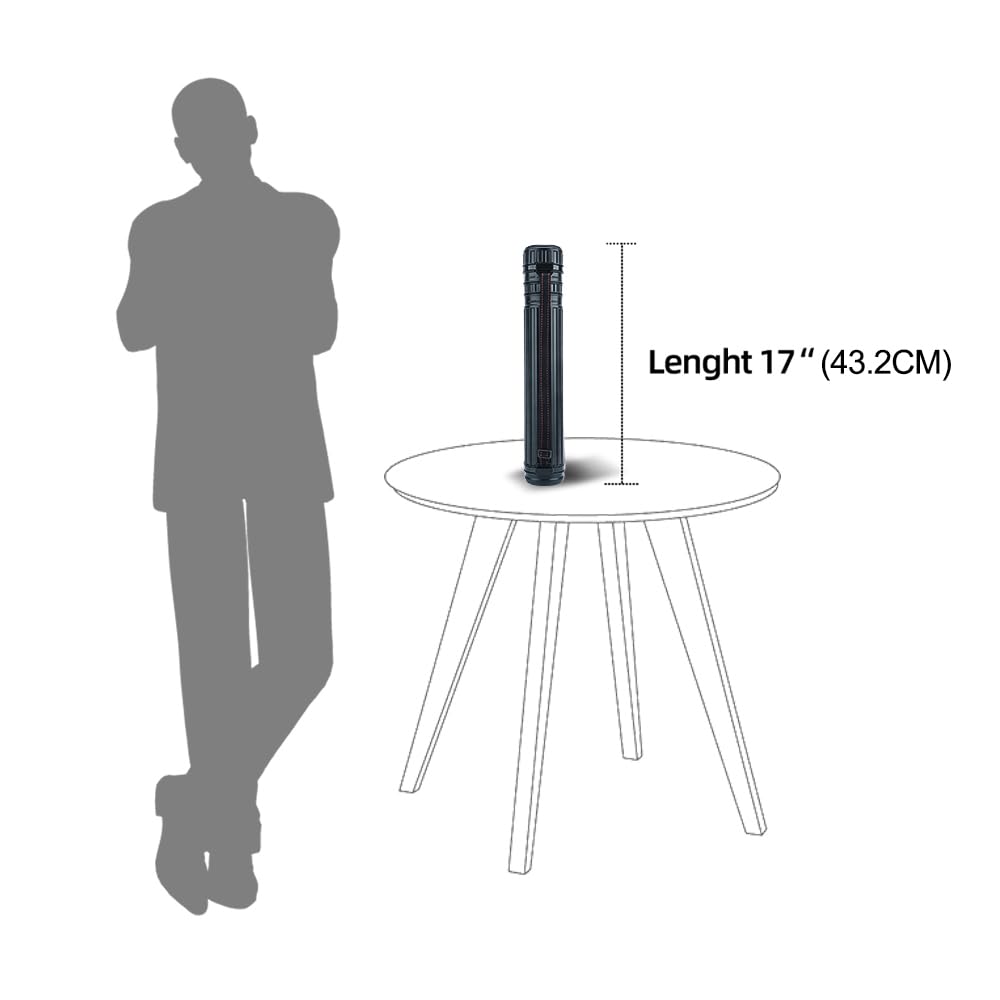 TRANSON 2-Pack Small Poster Tube Storage 17“ to 27” Extendable for Documents Blueprints Artworks Scrolls