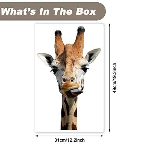 AHNNER Funny Giraffe Wall Decal Peel and Stick Giraffe Wall Clings Funny Sticker Gift for Friends Kids Room Wall Funny Window Decor Fridge Closet Stickers