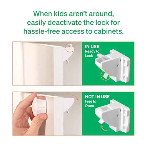 Easy Installation Magnetic Child Safety Cabinet Locks by LoveNoobs¢â, 20 Locks + 4 Keys, Keep Your Little Ones Safe with Easy-to-Install, Secure Baby Proofing for Cabinets and Drawers