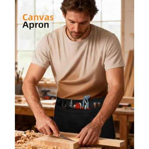Canvas Work Waist Apron with 3 Pocket