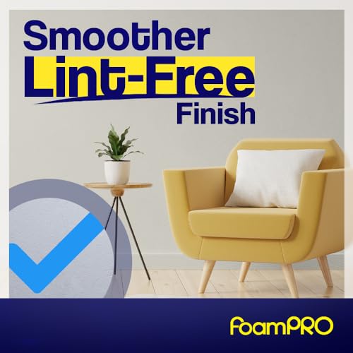 FoamPRO 75RS Slim Trimmer Roller Refills, 6" x 3/8" - High-CapacityFoam Refills for Bathrooms, Kitchens, Closets 7 Confined AreasSmooth & Even Paint Application - Works with All Paints- 10 Pack