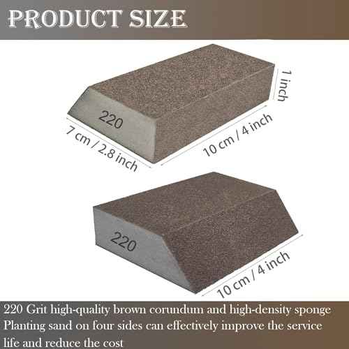 M-jump 8 Pack Single Sanding Sponge Kit- 60/80/120/220- Coarse Medium Fine Grit,Washable and Reusable Sanding Blocks for Wood-Working Sanding Metal Polishing