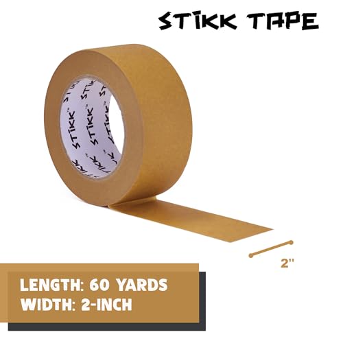 STIKK Painters Tape - 1pk Brown Painter Tape - 2 inch x 60 Yards - Paint Tape for Painting, Edges, Trim, Ceilings - Masking Tape for DIY Paint Projects - Residue-Free Painting Tape