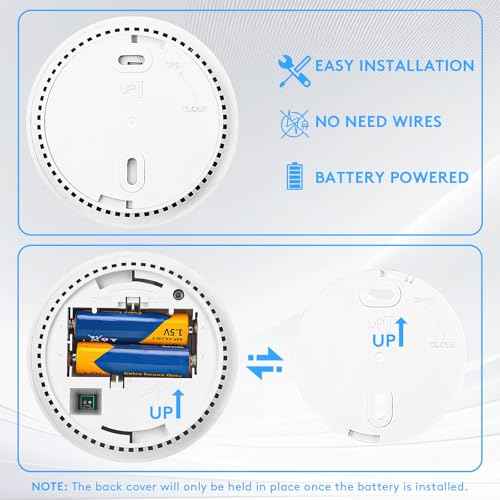 3-Pack Carbon Monoxide Detector,Mini CO Alarm Battery Powered with Digital LCD Display,Test-Silence Button,Portable Carbon Monoxide Alarm with LED Lights for Home, Travel
