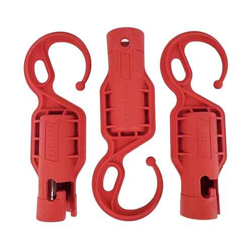 DAULT American-Made Heavy Duty Garage Storage Hooks for Milwaukee M18 Fuel Quik-lok | Updated Version for Dust Protection, Hangers | Utility Hooks | Set of 3 | Made in U.S.A. (Patented)