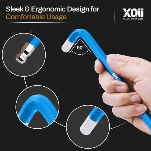 Upgraded allen wrenches Sets 22PCS (Metric & SAE) ? Extra Long Arm allen key set with Ball End ? Durable Hex tool Set with Color-Coded Sleeves ? Ergonomic hex keys