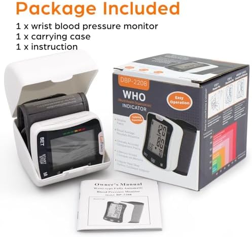 LotFancy Talking Blood Pressure Monitor, Blood Pressure Monitors for Home Use, Blood Pressure Machine with Voice Broadcast, Wrist Blood Pressure Cuff 5.3"-8.5"