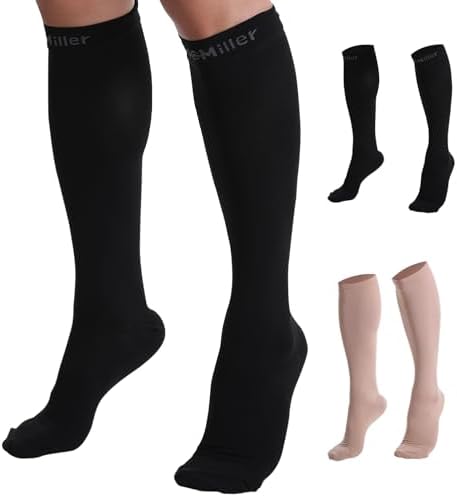 Doc Miller Closed Toe Compression Socks for Women and Men, 30-40 mmHg Medical Compression Socks