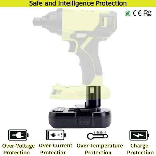 2 Pack 18V 3.0Ah Lithium Replacement Battery Compatible with Ryobi 18V Cordless Power Tools, Replacement for 18V Battery P102 P103 P104 P105 P106 P107 P108