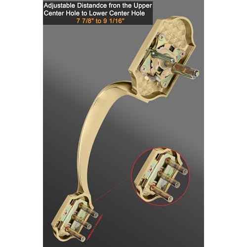 goldenwarm Front Door Handle and Deadbolt Set, Gold Front Door Lock Set with Reversible Handle Lever, Classic Brass Front Door Hardware, Front Door Handles and Locks