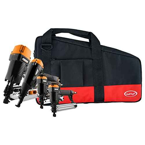 MELOTOUGH Heavy Duty Framing Nail Gun Tool Bag with Extra Storage Pockets Shoulder Strap Fits Hitachi NR83A£¨Red£©