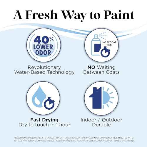 Rust-Oleum Low Odor Premium Spray Paint, 11 oz, Matte Blackout, 6 Pack