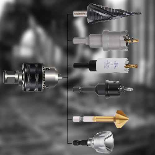 1/16''-1/2'' Magnetic Drill Chuck Adapter, 3/4'' Weldon Shank with Chuck Key, 1/2''-20 UNF Thread Drill Bit Adapter, Mag Drill Chuck for Magnetic Drill