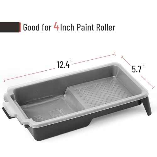 Bates- Paint Tray Liner, 4 Inches, One Plastic Paint Tray with 10 pcs Paint Pan Liners, Paint Pans Trays, Disposable Paint Tray, Paint Roller Tray Liners, Paint Trays for Painting Walls