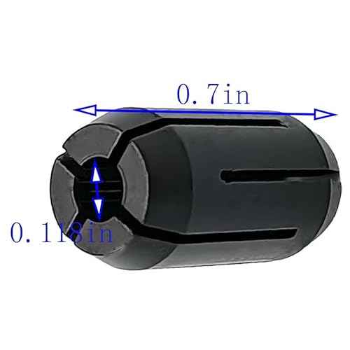 389243-00 389244-00 Cut-Out Tool Collet Kit replace For DeWalt DC550 DC551 DW660 Ryobi Collet 1/4 Inch - 690045003 P600 P530 SS50K P531 P601 Palm Router Parts (4 Pck)