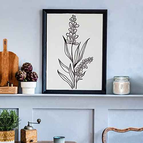 GSS Designs Wildflower Stencils for Painting Flower 4x8Inch Flowers Stencil Bouquet Painting Stencils for Wood Wall Canvas