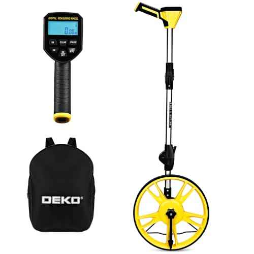 Measuring Wheel: DEKOPRO 4V Digital Measuring Wheel in Feet, 12.5 Inch 99,999Ft/ 99,999M Digital Display Folding Wheel Measurement Roller with Storage Bag