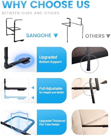 Sangohe Mobility Standing Aid Rail for Couch, Grab Bar Standing Aid for Seniors, Stand Assist for Chair, Assistance Handle for Patients, Elderly, Seniors and Disabled, Chair Couch Stand Assist, 504J