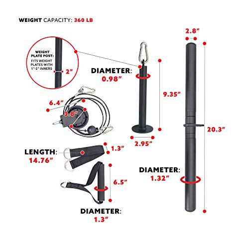 Sunny Health & Fitness Power Cage Squat Rack Upgrade Attachments, Dip Bar, Plate Bar Holder, Belt Squat, J Hook, Lat, Adapter, U Ring, Pull Up Bar, Landmine, Captain's Chair, Tricep Rope For Home Gym