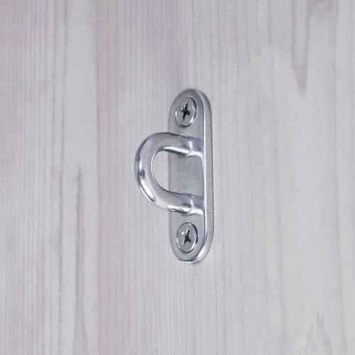 24 PCS 1.8 Inch Pad Eye, Stainless Steel Ceiling Hook Pad Eye Plate, Marine Hardware Staple Hook Loop with Screws