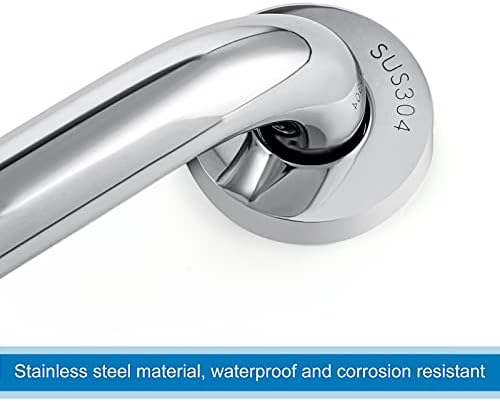 Blulu 2 Set Shower Grab Bar Stainless Steel Bathroom Grab Bar Handle Anti Slip Heavy Duty Bathtub Handle Support Balance Hand Rails for Bathroom Elderly Handicap Senior Pregnant (24 Inch)