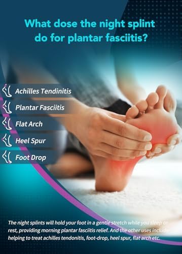 Plantar Fasciitis Night Splint with Massage Ball for Plantar Fasciitis Relief, Comfortable Plantar Fasciitis Brace for Achilles Tendonitis Heal Spur Foot-drop Flat-arch, Free Size for Men and Women - Pink