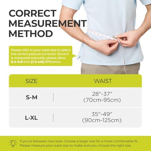 Posture Corrector for Back Support: Relief Shoulder Lumbar Upper Lower Pain for Hunchback Scoliosis - Adjustable Back Brace for Women & Men (Small/M)