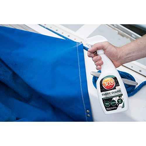303 Products Marine Fabric Guard ? Water Repellent & Stain Shielding Fabric Spray, Safe for All Outdoor Upholstery, Simple & Easy to Use, Protectant Spray for Boats, 16oz (6 Pack)