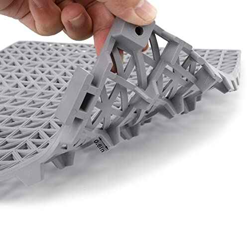 SOUJOY 12 Pieces Modular Interlocking Cushion, 11.6" x 11.6" Rubber Floor Tiles with Holes, Non-Slip Splicing Drainage Mat for Pool Shower Bathroom Kitchen Patio Balcony Yard Pet Area