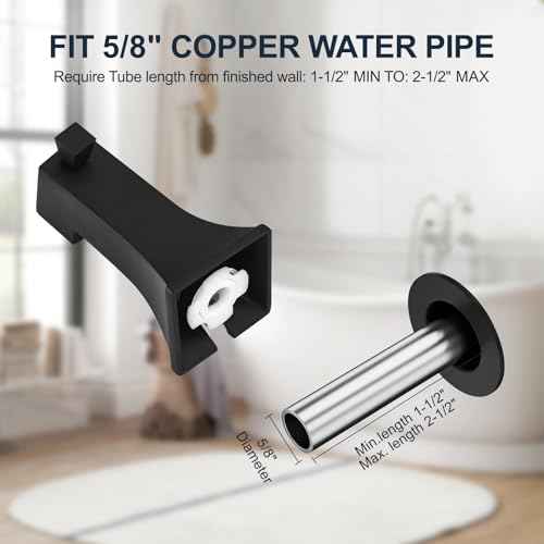 Tub Shower Faucet, Matte Black Shower Faucet Set with 8-Inch Square Rain Shower Head and Tub Spout, Brass Shower System Bathtub Shower Faucet Set Complete, Tub shower faucet set with valve