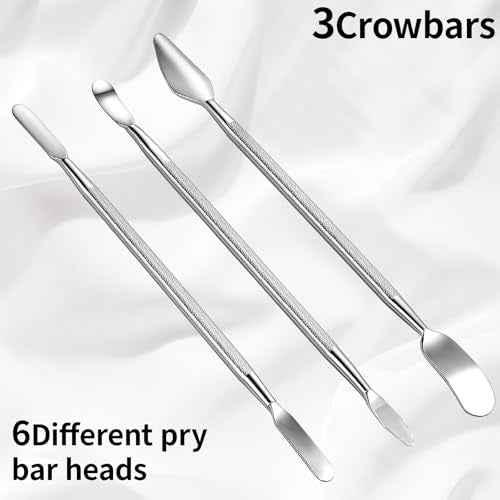 6 PCS Metal Spudger Set, Dual-Ends Small Metal Spudger Pry Opening Repair Tools Kit Spudgers Pry Tool Kit Double-Ended Stainless Steel Opening Tool, Professional Prys OpeningSpudger for Phone, Laptops