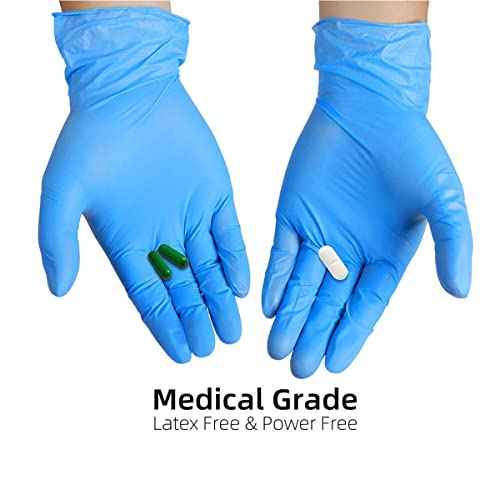 Basic Medical Synmax Vinyl Exam Gloves - Latex-Free & Powder-Free - X-Large, BMPF-3004(Case of 1,000),Blue