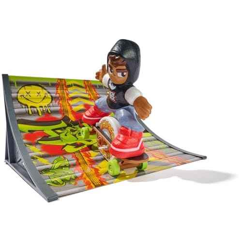 Tech Deck Shred N' Blast Sk8board, Motorized Finger Skateboard Toy with Rider & Ramp for Fast Tricks & High Jumps, Kids Toys for Boys and Girls Ages 6 & Up