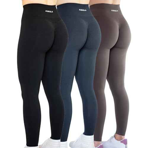 AUROLA Workout Leggings for Women Seamless Scrunch Tights Tummy Control Gym Fitness Girl Sport Active Yoga Pants