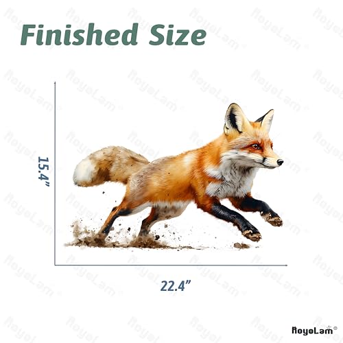 Running Fox Wall Decals Removable Animal Vinyl Stickers for Nursery Living Room and Kids Playroom Woodland Theme Decor Peel and Stick Wall Art